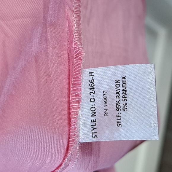 NWT Strut & Bolt Smocked Pink Ruffles Deep V-Neck Stretch Fun Girly Short Dress - Picture 8 of 13